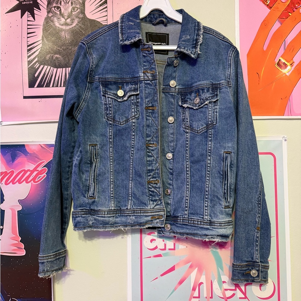GUCCI LOGO Classic Blue Denim Jean Jacket